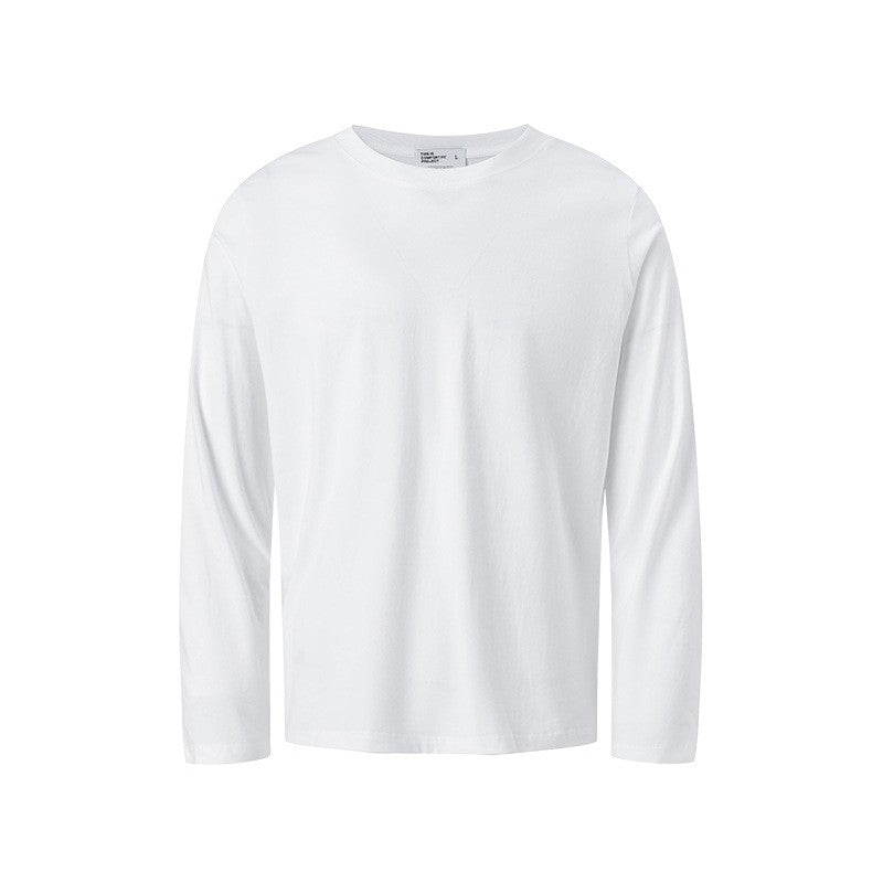 Solid Color Crew Neck Long Sleeve T-Shirt