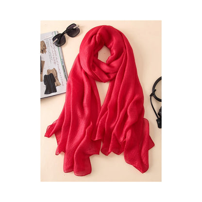 Casual Solid Color Keep Warm Sun Protection Silk Shawl&Scarf