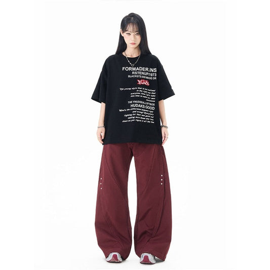 Loose Rivet Knife Pleat Trousers