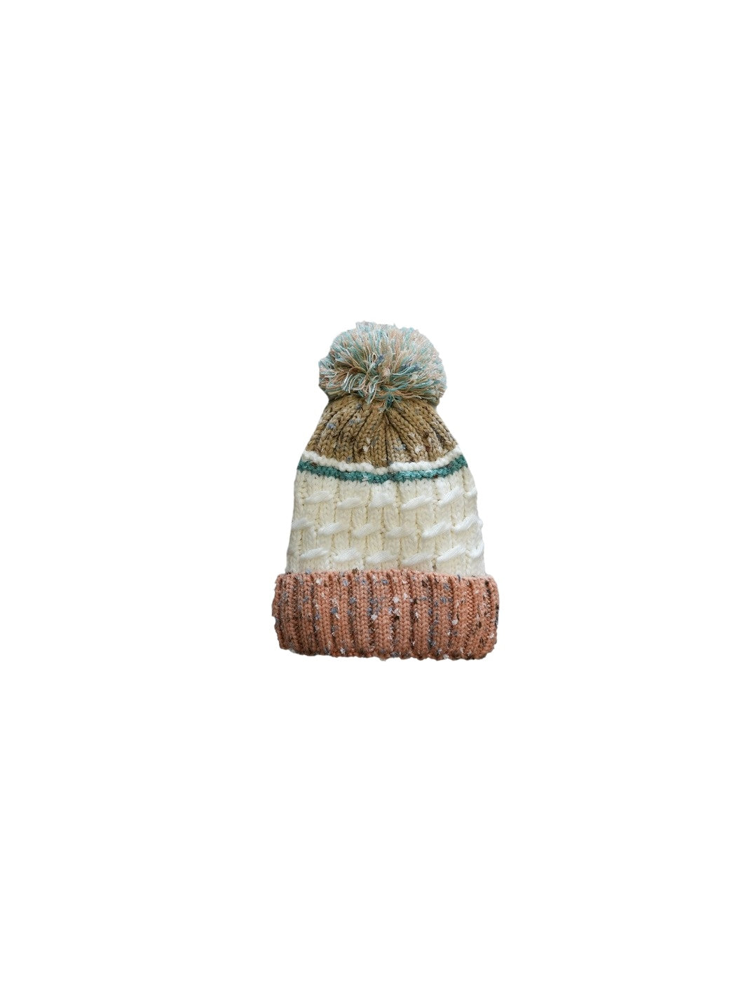 Haila - Speckled Knitted Beanie with Pompom