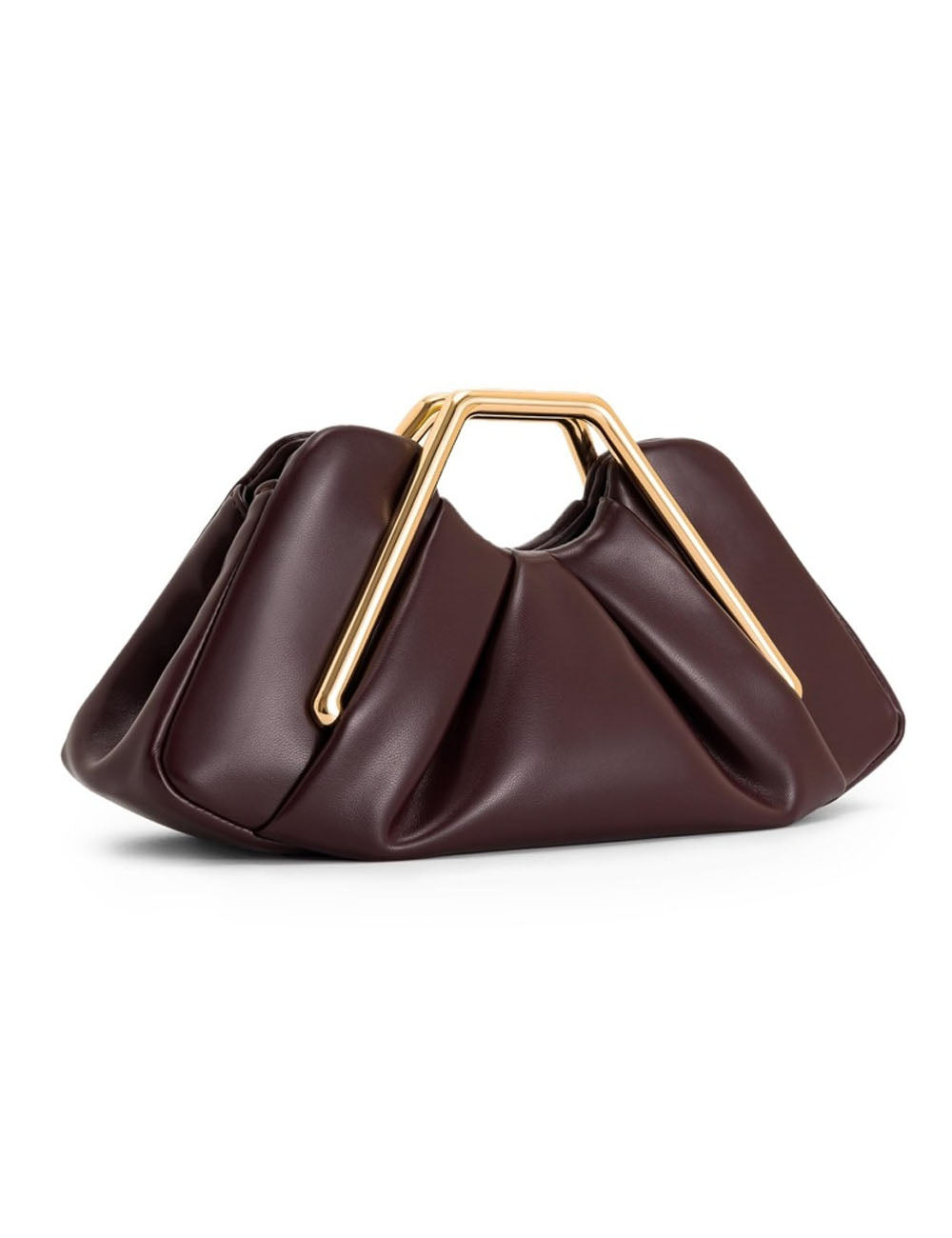 Minimalist Cloud Ruched Evening PU Leather Handbag