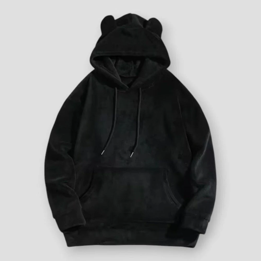 Sky Madrid Hobart Velvet Hoodie With Bear Ears