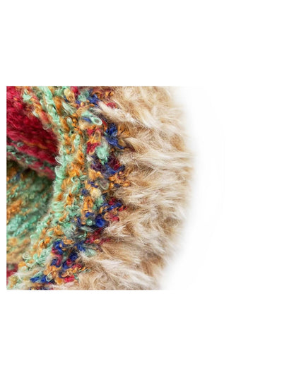 Haila - Colorful Stripes Knitted Beanie with Earflaps