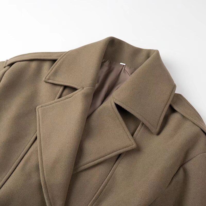 Short Belted Wool Coat