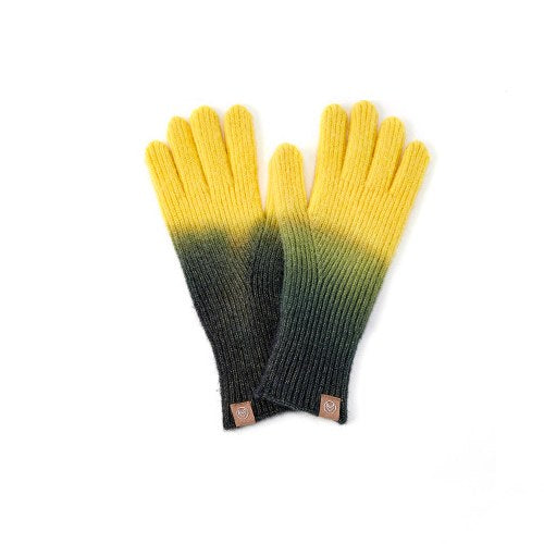 Gradient Color Rainbow Knit Gloves