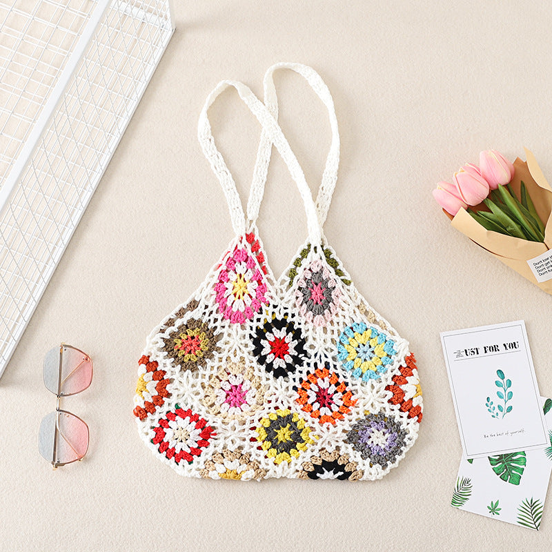 Crochet Granny Square Bag Ethnic Pattern Bag