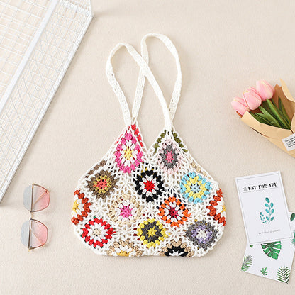 Crochet Granny Square Bag Ethnic Pattern Bag