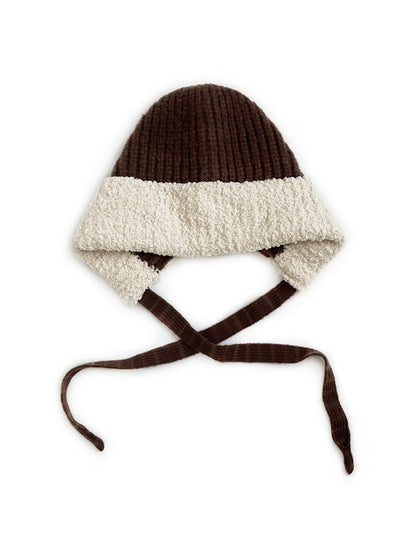 Haila - Knitted Beanie with Plush Trim &amp; Earflaps