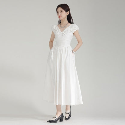 Sleeveless Pleated Maxi Dress