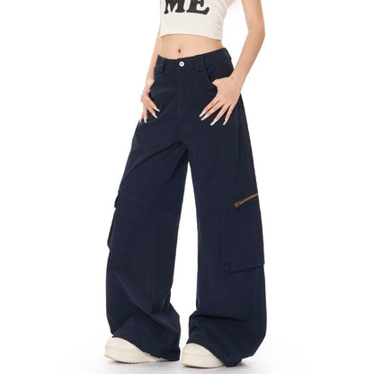 Straight Leg Cargo Pants Unisex Basic Style