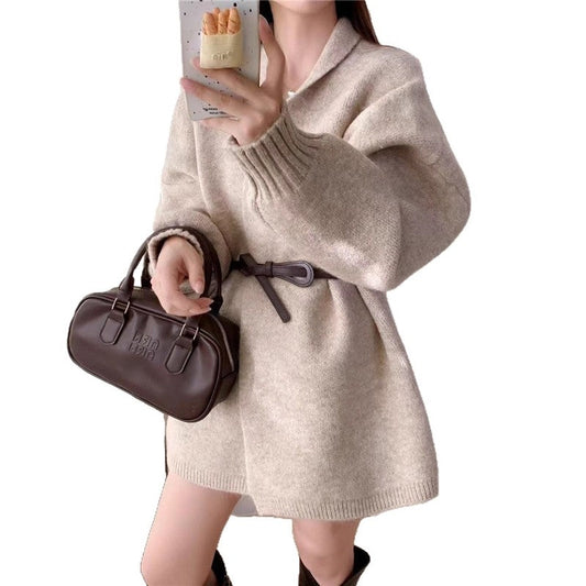 Bubble Sleeve Knit Cardigan