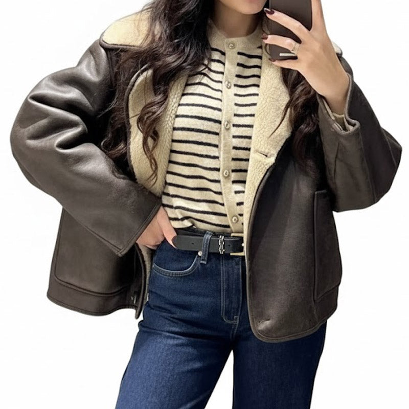 Winter Trendy Lapel Collar Thicken Warm Jacket