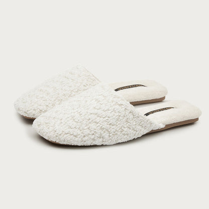 Elegant Soft Solid Color Warm Indoor Slippers