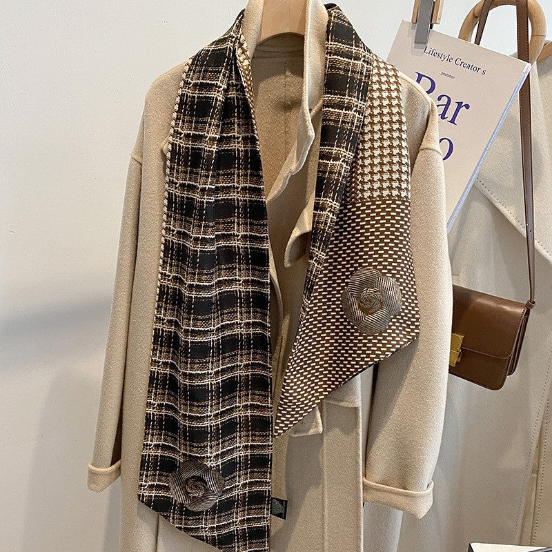 Fashion Print Long Scarf Intellectual All-Match Artistic Retro Gift