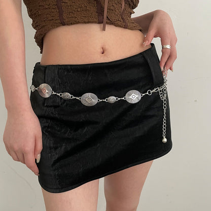 Beco - Simple Oval Waist Chain Belt - Boho &amp; Chic