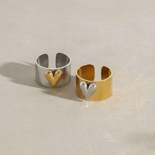 Love Color Block Adjustable Rings