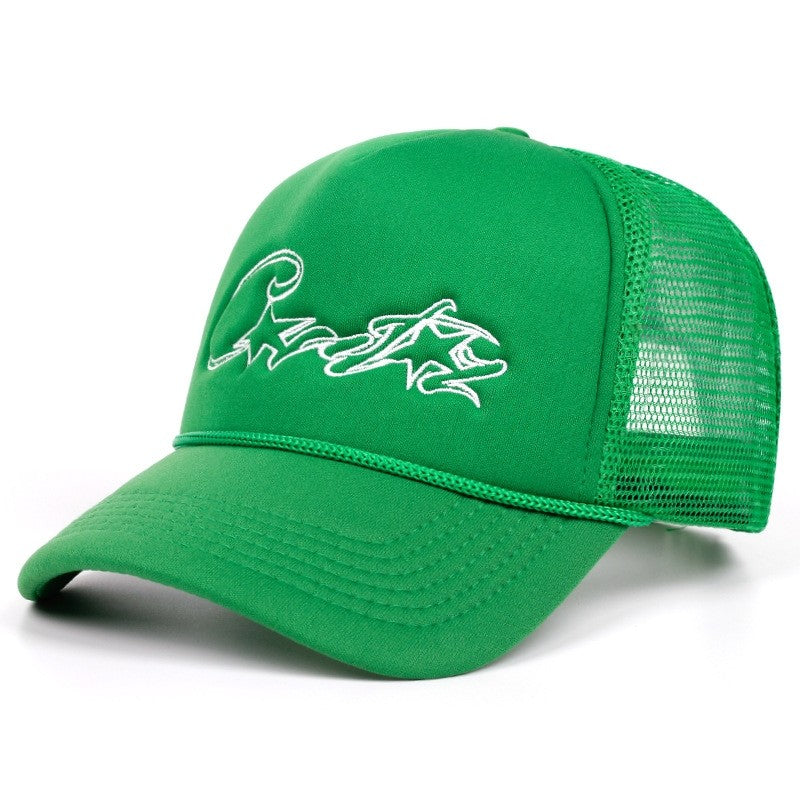 Matching Couple Embroidered Mesh Baseball Cap Breathable Sun Hat