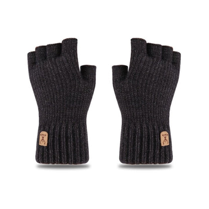 Men's Half Finger Knitted Gloves