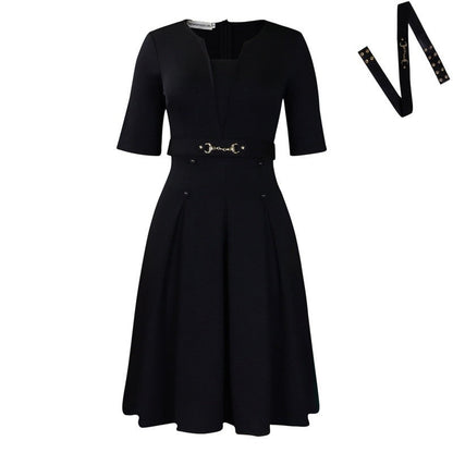 Commute Solid Plus Size Dress