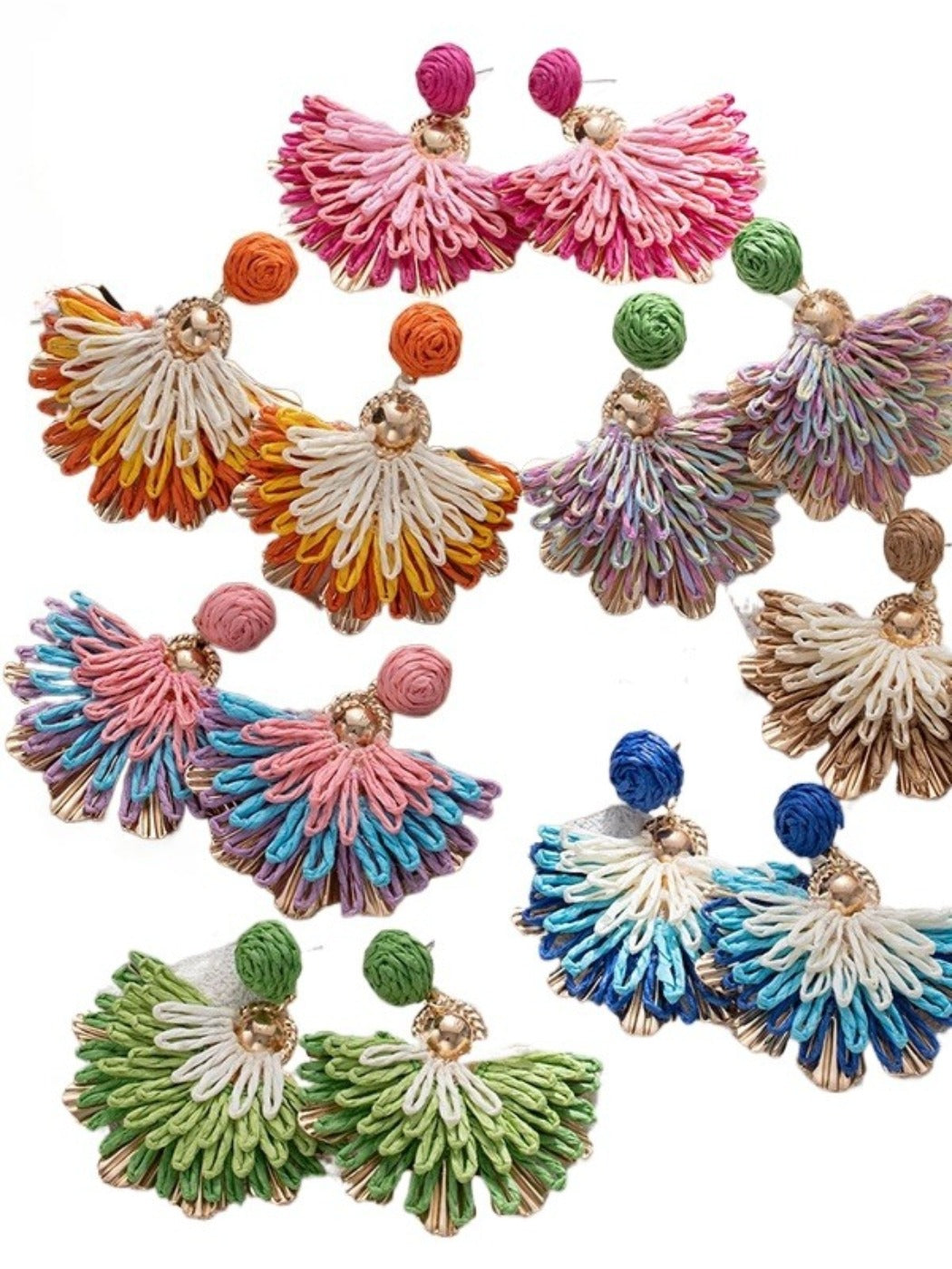 Earwish - Boho Woven Flower Earrings