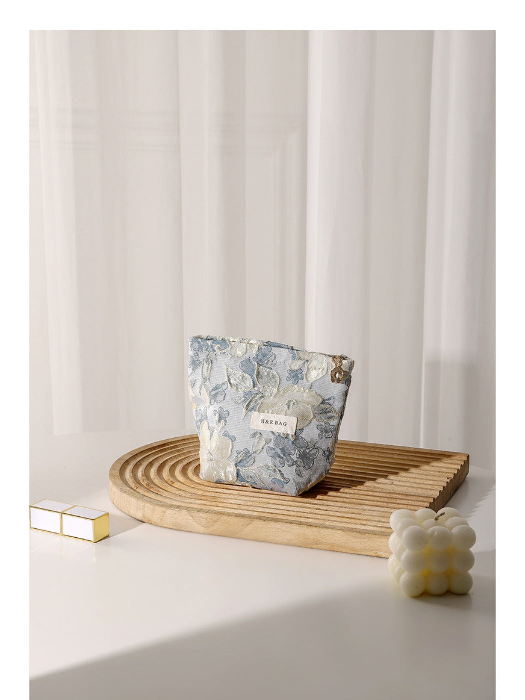 Cosbai - Coin Purse &amp; Cosmetic Bag with Floral Prints - 2 Sizes