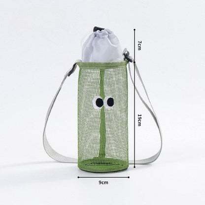 Cute Eyes Drawstring Organizer Shoulder Bag