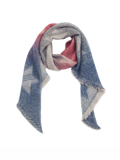Fringed Keep Warm Plaid Shawl&Scarf