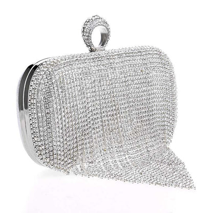 Rhinestone Tasseled Party Handbag