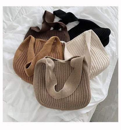 Crochet Tote Bag Stylish Shoulder Bag