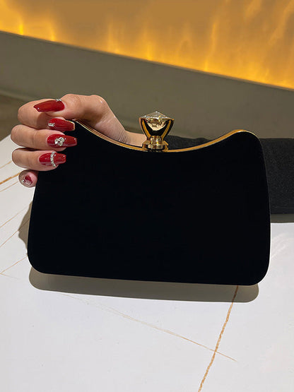 Chains Contrast Color Rhinestone Split-Joint Evening Handbags