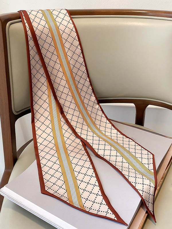 Leisure Fashion Geometry Simple Silk Scarf