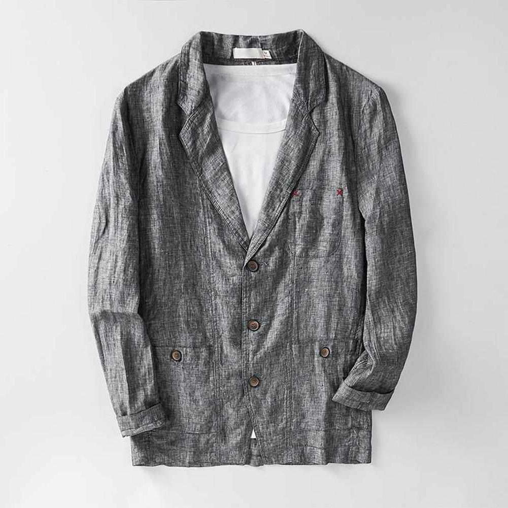Sky Madrid Linen Pocket Blazer