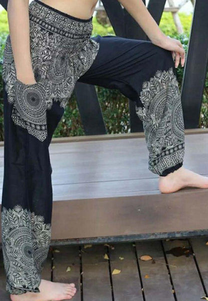 Printed Women'S Drawstring Loose Bloomers Fashion Dance Yoga Sweatpants