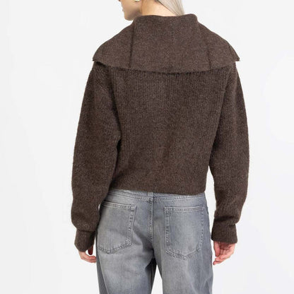 Fall Chunky Knit Open Front Zipper Cardigan
