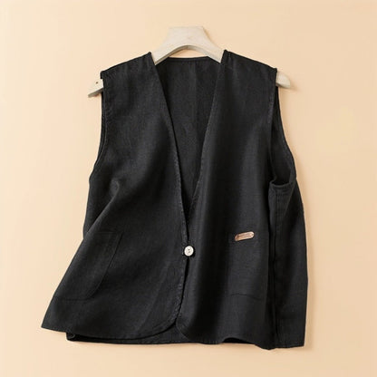 Crosa - Solid Color Sleeveless Vest – Minimalist Summer Layer