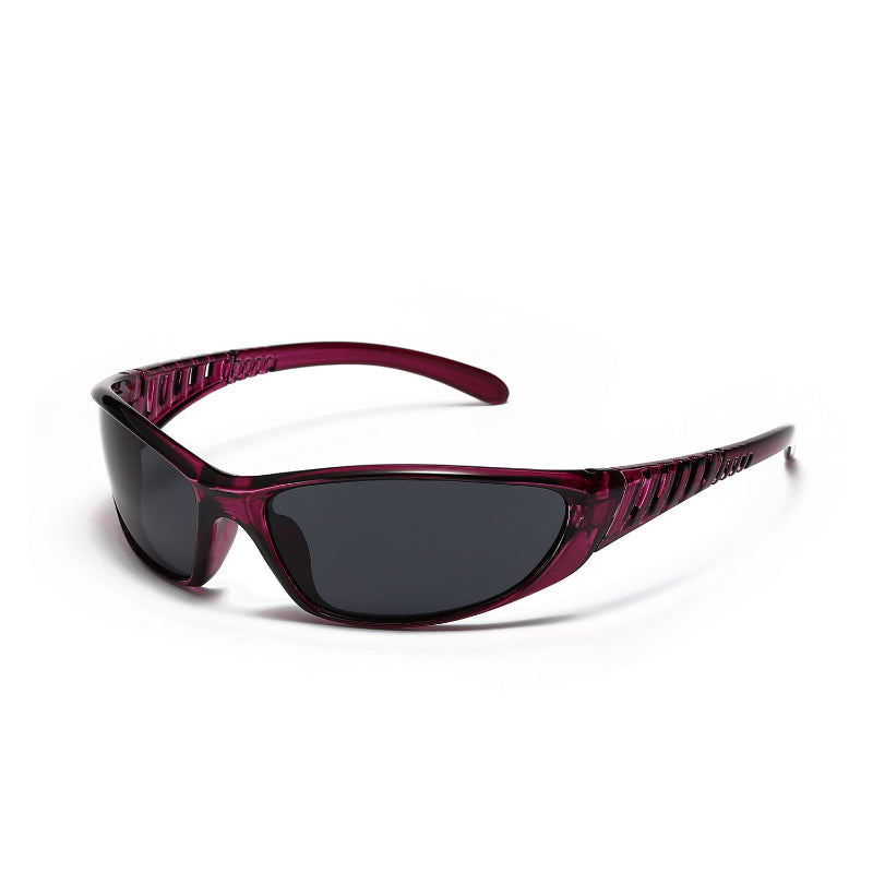 Colourful Hollow-Out Futuristic Sunglasses