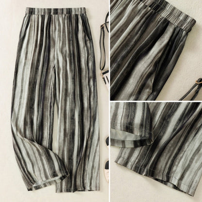Troposa - Loose Stripe Wide-Leg Pants - Oversized &amp; Cool