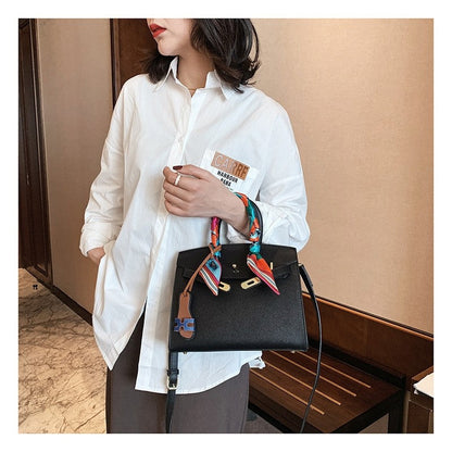 Muticolor Single-Shoulder Crossbody Square Kelly Bag
