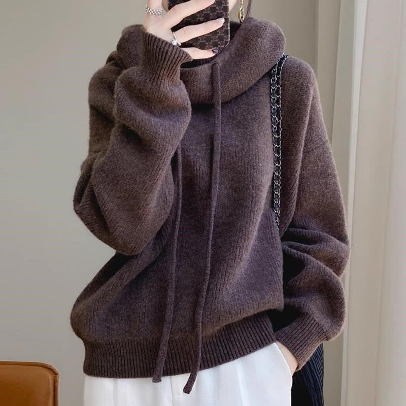 Solid Color Loose Knit Sweater