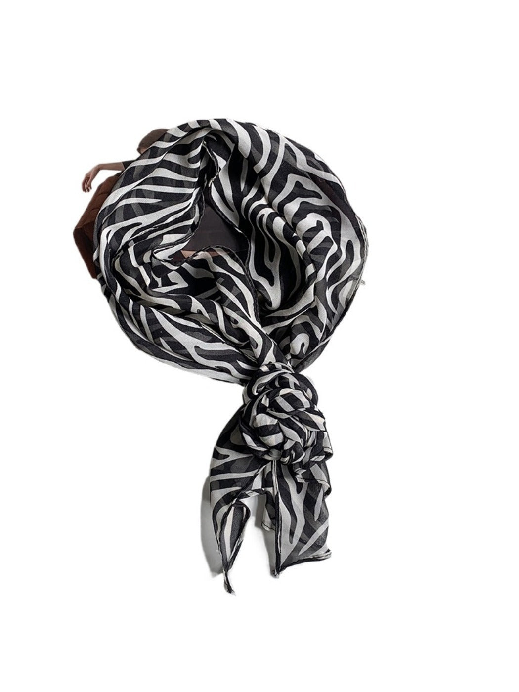 Haila - Vintage Classic Spot Print Long Scarf Headband