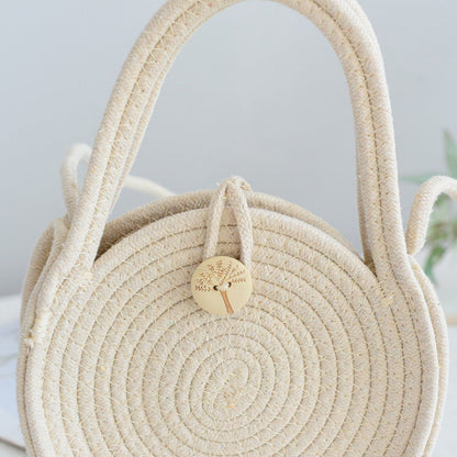 Cosbai - Boho Woven Tote Bag with Button Closure