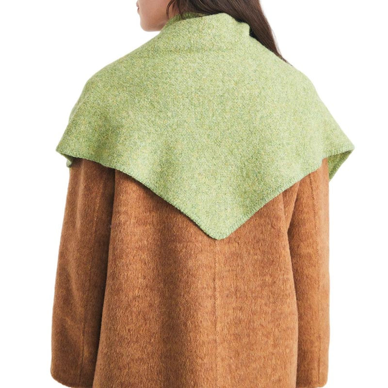 Winter Knit Wool Solid Color Triangle Scarf