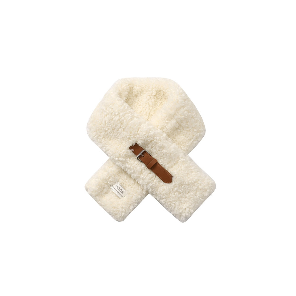 Urban Solid PU Buckle Design Keep Warm Shawl&Scarf