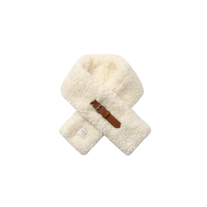 Urban Solid PU Buckle Design Keep Warm Shawl&Scarf
