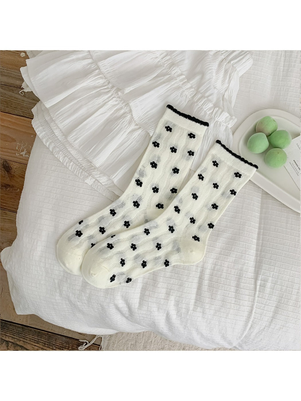 Rufia - Floral Lace Summer Socks - Sweet &amp; Breathable