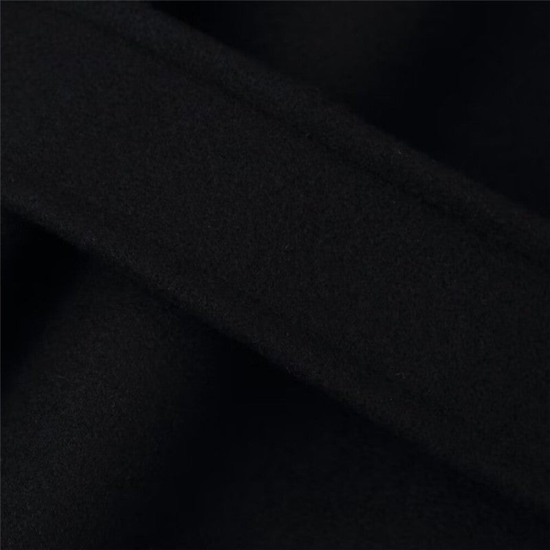 Fur Collar Belted Wool Coat