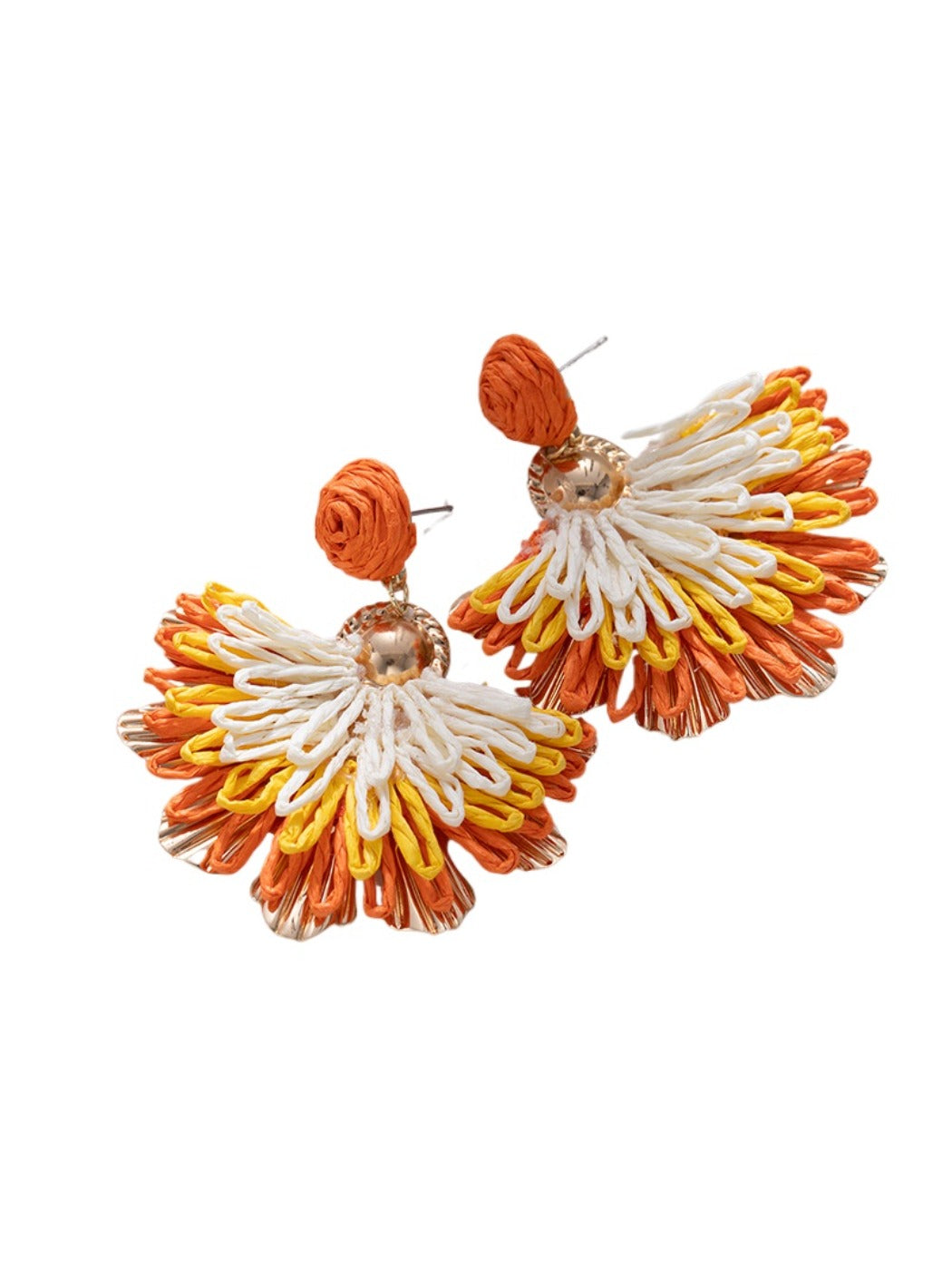Earwish - Boho Woven Flower Earrings