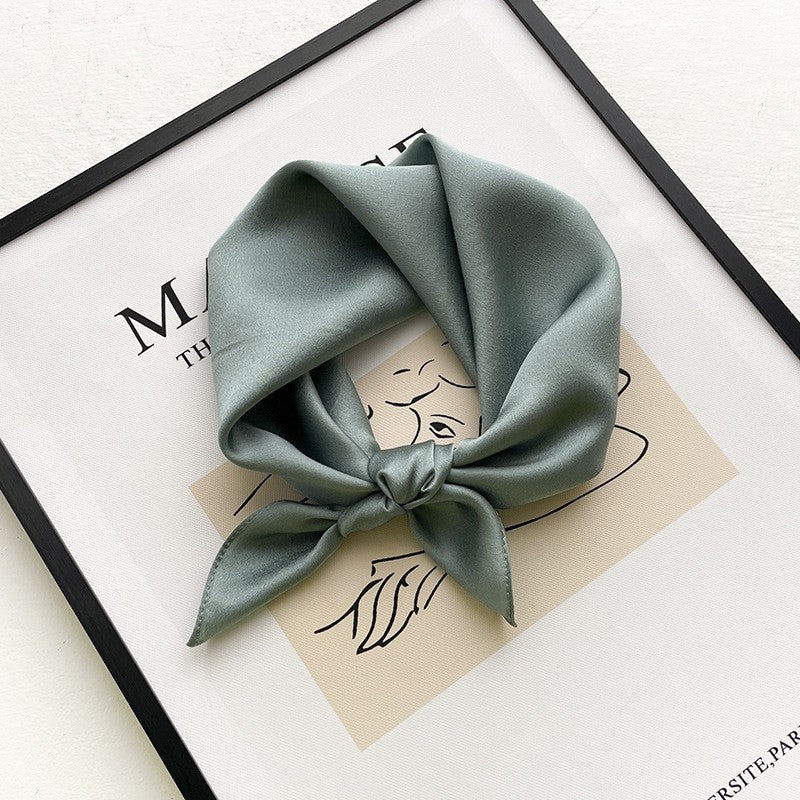 Mulberry Silk  Solid Color  Small Square Scarf