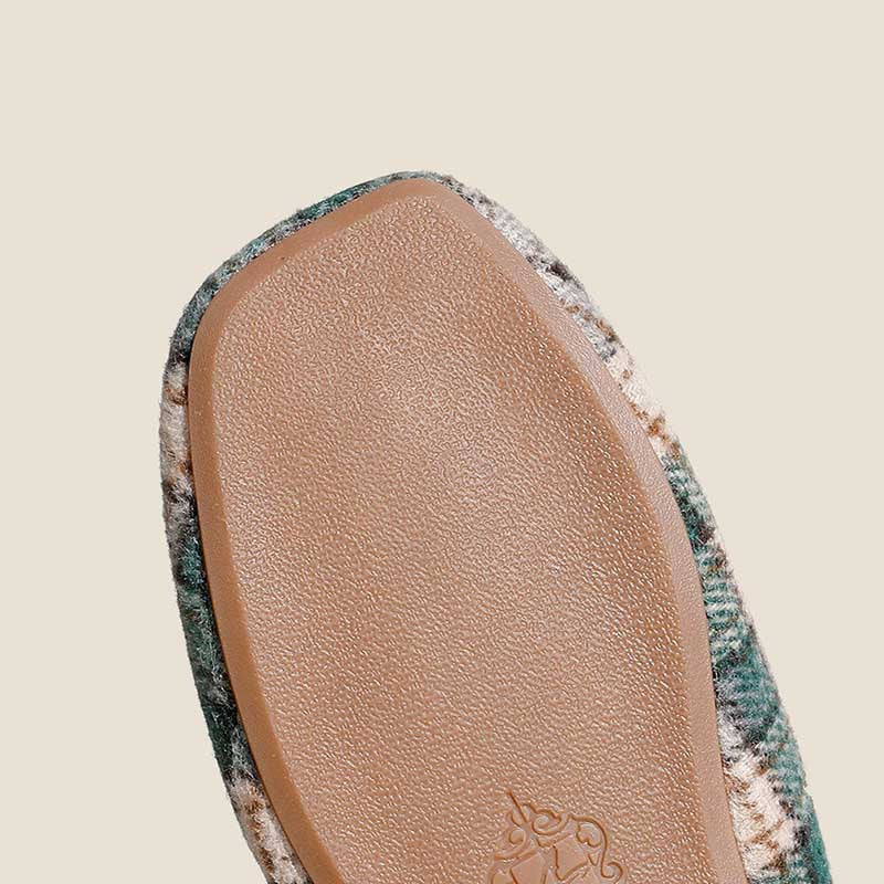 Plaid Color Block Soft Simple Slippers