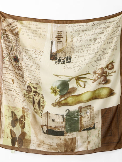 Scarvii - Ethnic Print Polyester Square Scarf Shawl